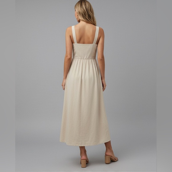 Cotton Button Front Cami Dress - Picture 3 of 7